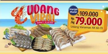 Promo Harga Udang Vanamae AK60-70 1000 gr - LotteMart