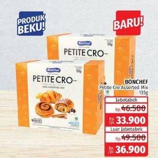 Promo Harga BONCHEF Petite Butter Croissants Mini Assorted Mix 135 gr - Lotte Grosir