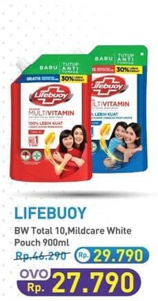 Promo Harga Lifebuoy Body Wash Total 10, Mild Care 900 ml - Hypermart