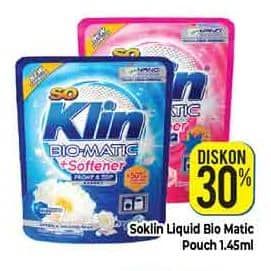 Promo Harga So Klin Biomatic Liquid Detergent 1450 ml - Hypermart
