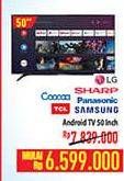 Promo Harga LG/SHARP/COOCAA/Panasonic/TCL/Samsung Android TV 50"  - Hypermart