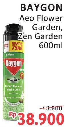 Promo Harga Baygon Insektisida Spray Flower Garden, Zen Garden 600 ml - Alfamidi