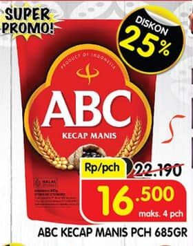 Promo Harga ABC Kecap Manis 520 ml - Superindo