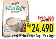 Promo Harga Luwak White Koffie Original per 18 sachet 20 gr - Hypermart