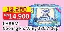 Promo Harga Charm Extra Comfort Cooling Fresh Wing 23cm 16 pcs - Alfamart