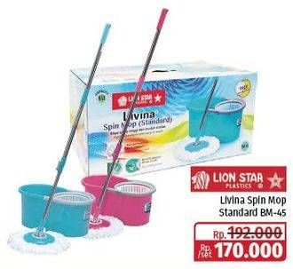 Promo Harga Lion Star Livina Spin Mop BM-45  - Lotte Grosir