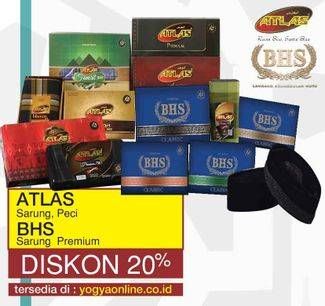 Promo Harga Atlas Sarung, Peci / BHS Sarung Premium  - Yogya
