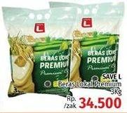 Promo Harga SAVE L Beras Lokal Premium 3 kg - LotteMart
