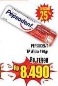 Promo Harga PEPSODENT Pasta Gigi Pencegah Gigi Berlubang White 190 gr - Hypermart