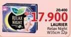 Promo Harga Laurier Relax Night 35cm 12 pcs - Alfamidi