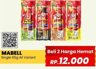 Promo Harga Mabell Sosis Single All Variants 60 gr - Yogya