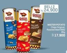 Promo Harga Mister Potato Snack Crisps Original, Roasted Beef 85 gr - LotteMart