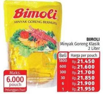 Promo Harga BIMOLI Minyak Goreng 2 ltr - Lotte Grosir