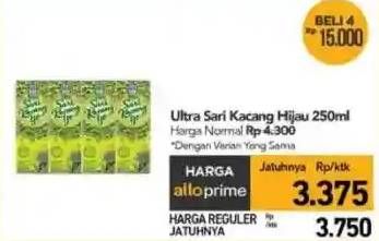 Promo Harga Ultra Sari Kacang Ijo 250 ml - Carrefour