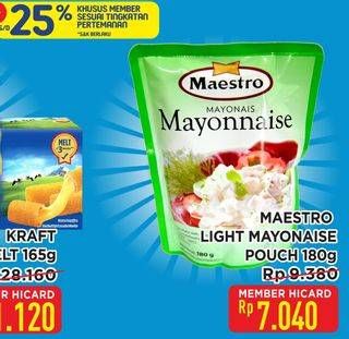 Promo Harga Maestro Mayonnaise Light 180 gr - Hypermart