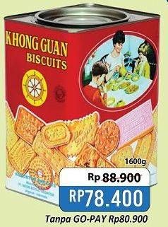 Promo Harga KHONG GUAN Assorted Biscuits 1600 gr - Alfamidi