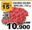 Promo Harga Daging Giling Sapi Spesial per 100 gr - Giant