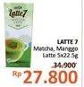 Promo Harga Latte 7 Latte Matcha, Mango per 5 pcs 22 gr - Alfamidi