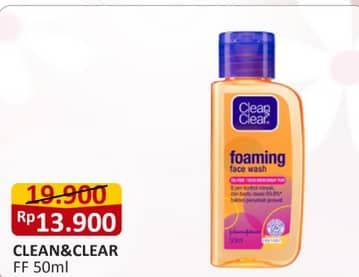 Promo Harga Clean & Clear Facial Wash 50 ml - Alfamart