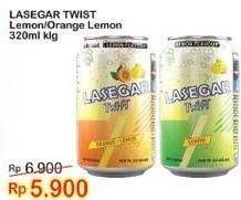 Promo Harga Lasegar Twist Larutan Penyegar Orange Lemon, Lemon 320 ml - Indomaret