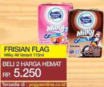 Promo Harga FRISIAN FLAG Susu UHT Milky All Variants 115 ml - Yogya