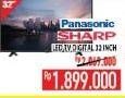 Promo Harga PANASONIC/SHARP LED TV Digital 32 Inch  - Hypermart