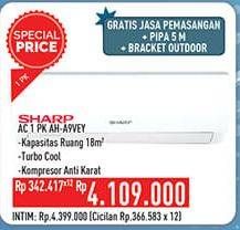 Promo Harga SHARP AH-A9VEY - AC 1PK  - Hypermart