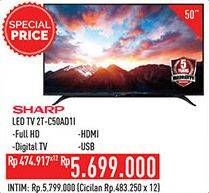 Promo Harga SHARP 2T-C50AD1i Full-HD 50"  - Hypermart