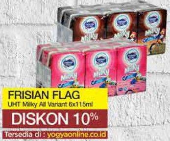 Promo Harga FRISIAN FLAG Susu UHT Milky All Variants 115 ml - Yogya