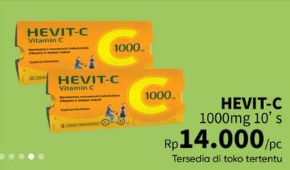 Promo Harga Hevit C 1000mg 10 pcs - Guardian