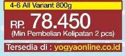 Promo Harga FRISIAN FLAG 456 Karya All Variants 800 gr - Yogya