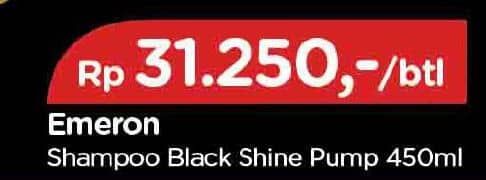 Promo Harga Emeron Shampoo Black Shine 340 ml - TIP TOP