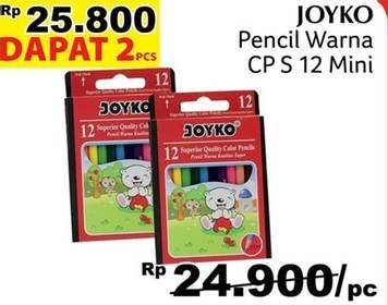 Promo Harga JOYKO Color Pencil CPS 12 Mini per 2 pouch - Giant