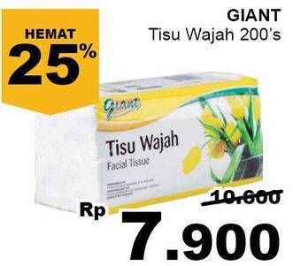 Promo Harga GIANT Tisu Wajah 200 pcs - Giant