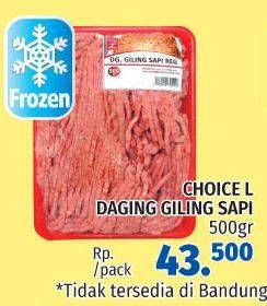 Promo Harga CHOICE L Daging Giling Sapi 500 gr - LotteMart