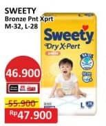 Promo Harga Sweety Bronze Pants Dry X-Pert M32, L28 28 pcs - Alfamart