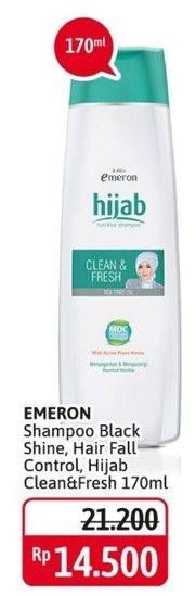 EMERON Shampoo Black Shine, Hair Fall Control, Hijab Clean & Fresh 170ml
