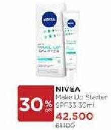 Promo Harga NIVEA Make Up Starter White Day Cream SPF33 30 ml - Watsons