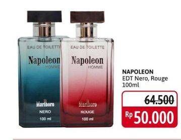 Promo Harga Napoleon Eau De Toilette Nero, Rouge 100 ml - Alfamidi