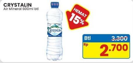 Promo Harga Crystalline Air Mineral 600 ml - Indomaret