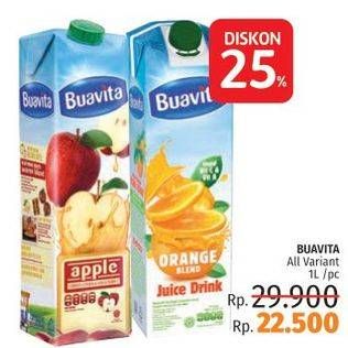 Promo Harga BUAVITA Fresh Juice All Variants 1000 ml - LotteMart