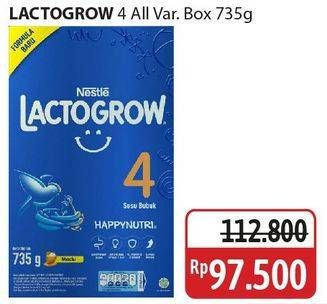Promo Harga Lactogrow 4 Susu Pertumbuhan All Variants 750 gr - Alfamidi