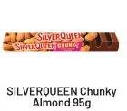 Promo Harga SILVER QUEEN Chunky Bar Almonds 95 gr - Alfamart