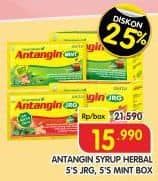 Promo Harga Antangin Obat Masuk Angin Ginger Mint, JRG per 5 sachet 15 ml - Superindo