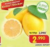 Promo Harga Lemon Import per 100 gr - Superindo