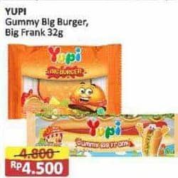 Promo Harga Yupi Candy Big Burger, Big Frank 32 gr - Alfamart