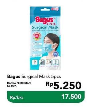 Promo Harga BAGUS Surgical Mask 5 pcs - Carrefour