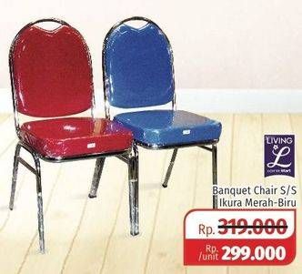Promo Harga LIVING L Banquet Chair Ikura Biru, Merah  - Lotte Grosir