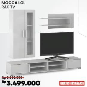 Prodesign Mocca LGL Rak TV  Diskon 9%, Harga Promo Rp3.499.000, Harga Normal Rp3.850.000, Type : Mocca LGL
GRATIS INSTALASI