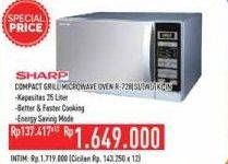 Promo Harga SHARP R-728(S)-IN | Stylish Designed Microwave Oven 25ltr 25000 ml - Hypermart